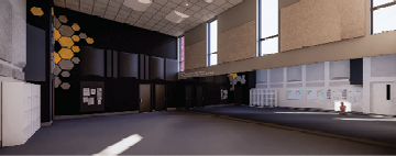 Rendering of the dance studio