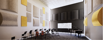 Rendering of the orchestra studio
